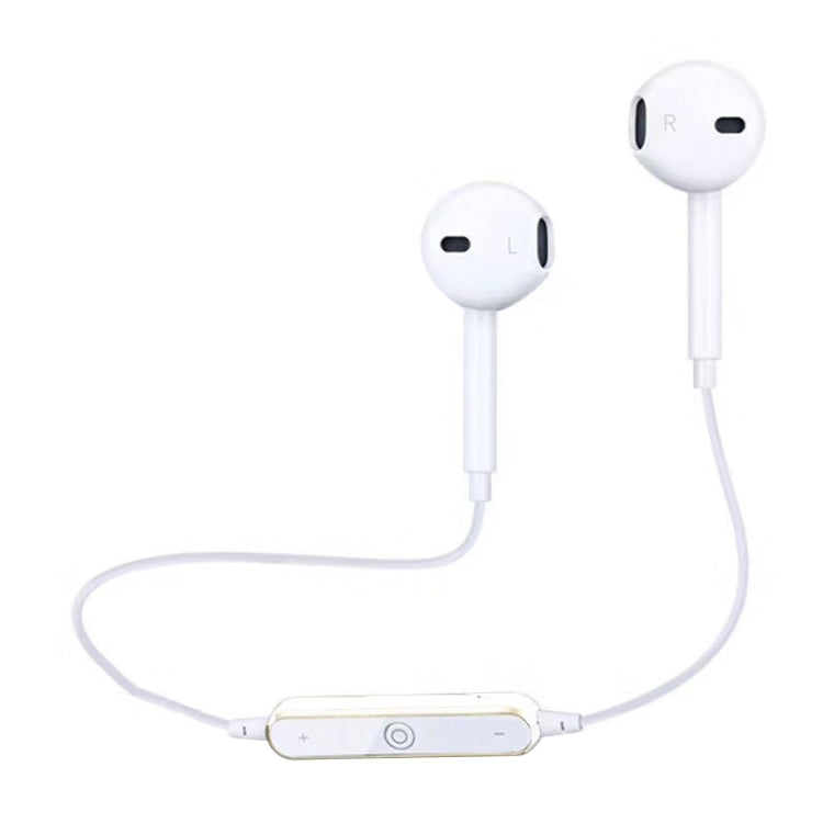BT-10 Wireless Bluetooth Ear Headphone Sports Headset with Microphones, for Smartphone, Built-in Bluetooth Wireless Transmission, Transmission Distance: within 10m(White) by bashfashion