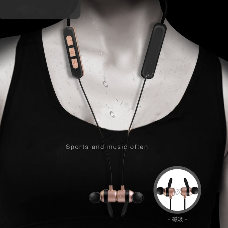 BT-KDK58 In-Ear Wire Control Sport Magnetic Suction Wireless Bluetooth Earphones with Mic, Support Handfree Call, For iPad, iPhone, Galaxy, Huawei, Xiaomi, LG, HTC and Other Smart Phones(Black) by bashfashion