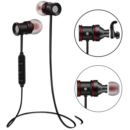 BTH-828 Magnetic In-Ear Sport Wireless Bluetooth V4.1 Stereo Waterproof Earbuds Earphone with Mic, for iPhone, Samsung, HTC, LG, Sony and other Smartphones by bashfashion