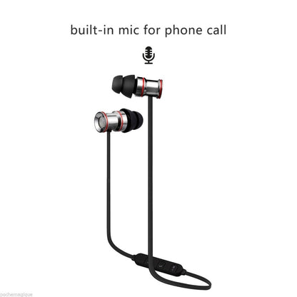 BTH-828 Magnetic In-Ear Sport Wireless Bluetooth V4.1 Stereo Waterproof Earbuds Earphone with Mic, for iPhone, Samsung, HTC, LG, Sony and other Smartphones by bashfashion