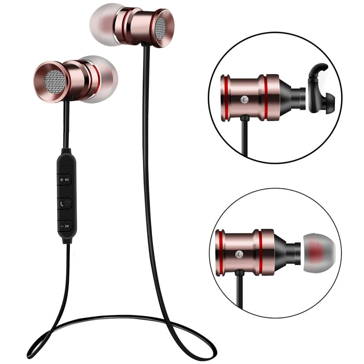 BTH-828 Magnetic In-Ear Sport Wireless Bluetooth V4.1 Stereo Waterproof Earbuds Earphone with Mic, for iPhone, Samsung, HTC, LG, Sony and other Smartphones by bashfashion