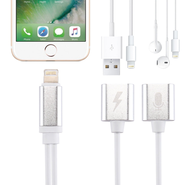 8 Pin Male to Female Charger + 8 Pin Female Audio Adapter, Support iOS 10.3.1 or Above Phones & Call Function by bashfashion