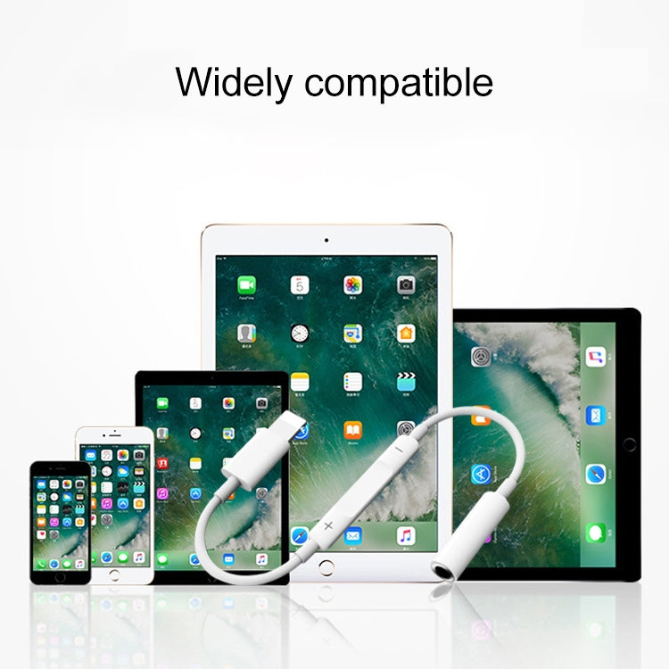 8 Pin Male to 3.5mm Female Headphone Jack Wire Control Bluetooth Audio Adapter, Support Music, Calls, Volume Control by bashfashion