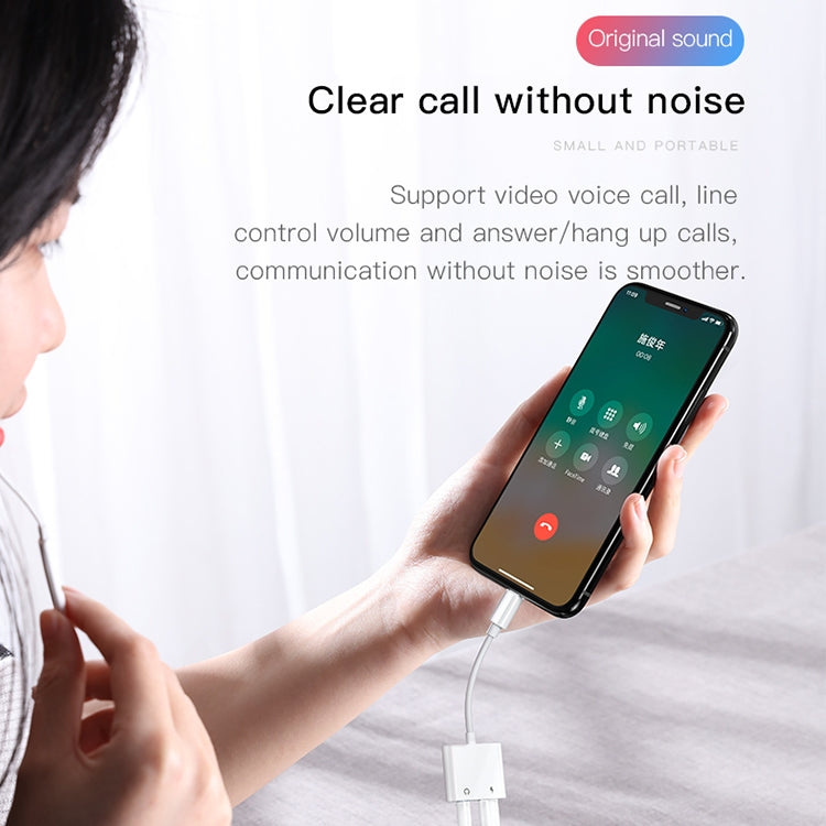 JOYROOM S-Y104 Ben Series Apple Dual Lightning Adapter, Length: 1.2m(White) by JOYROOM