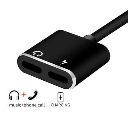 ENKAY Hat-prince HC-15 8 Pin + 3.5mm Jack to 8 Pin Charge Audio Adapter Cable, Support up to iOS 15.0(Black) by ENKAY