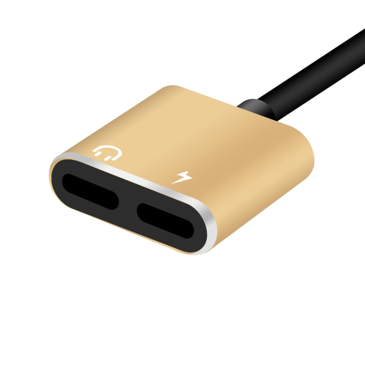 ENKAY Hat-prince HC-15 8 Pin + 3.5mm Jack to 8 Pin Charge Audio Adapter Cable, Support up to iOS 15.0(Gold) by ENKAY