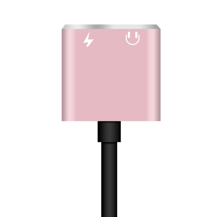 ENKAY Hat-prince HC-15 8 Pin + 3.5mm Jack to 8 Pin Charge Audio Adapter Cable, Support up to iOS 15.0(Rose Gold) by ENKAY