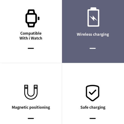 K02 Universal Portable Magnetic Wireless Charger for Apple Watch Series 6 / 5 / SE / 4 / 3 / 2 / 1(White) by bashfashion