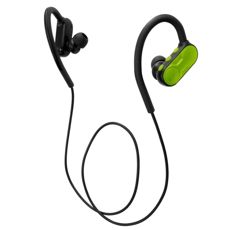 BTH-Y9 Ultra-light Ear-hook Wireless V4.1 Bluetooth Earphones with Mic(Green) by bashfashion