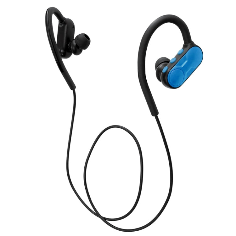 BTH-Y9 Ultra-light Ear-hook Wireless V4.1 Bluetooth Earphones with Mic(Blue) by bashfashion