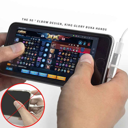 2 in 1 8 Pin 5V 1A Listen Call Audio Converter Earphone Adapter(Black) by bashfashion