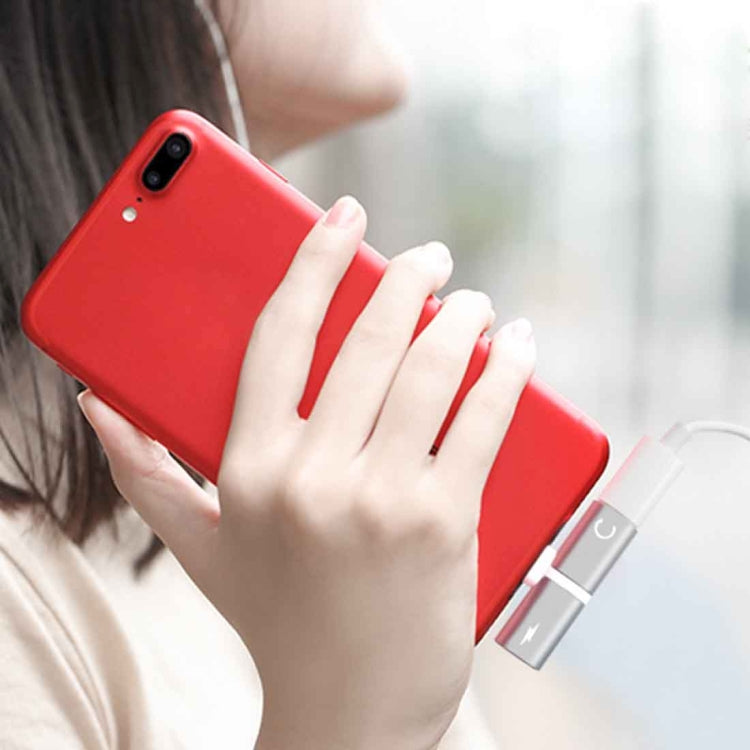 2 in 1 8 Pin 5V 1A Listen Call Audio Converter Earphone Adapter(Silver) by bashfashion