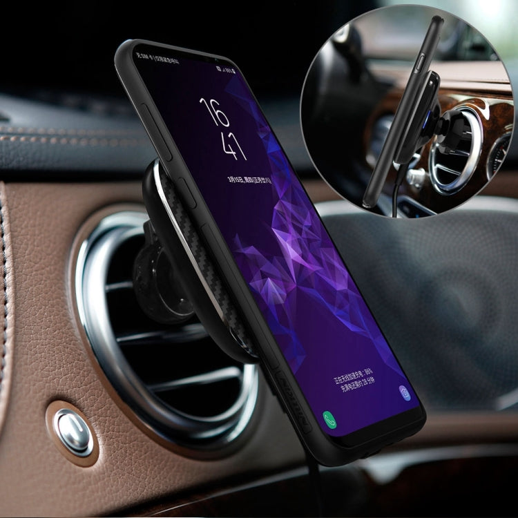 NILLKIN MC027 Car Air Outlet Vent Mount Clamp Holder 10W Fast Charging Qi Magnetic Wireless Charger(Black) by NILLKIN