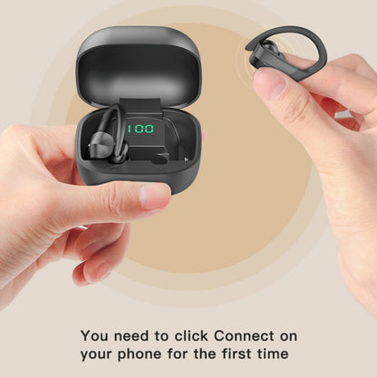 258 Wireless Ear-mounted Bluetooth Earphone with Charging Box & Digital Display, Support Touch & HD Call & Voice Assistant & NFC (White) by bashfashion