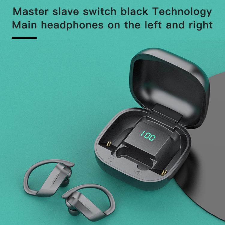 258 Wireless Ear-mounted Bluetooth Earphone with Charging Box & Digital Display, Support Touch & HD Call & Voice Assistant & NFC (White) by bashfashion