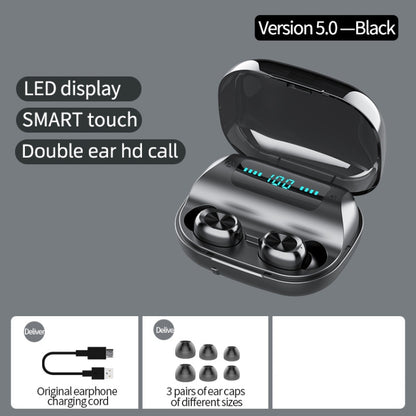 263 TWS CVC8.0 Noise Cancelling Bluetooth Earphone with Charging Box, Support Touch & Three-screen LED Battery Display & Phone Holder & Power Bank & HD Call & Voice Assistant(Black) by bashfashion