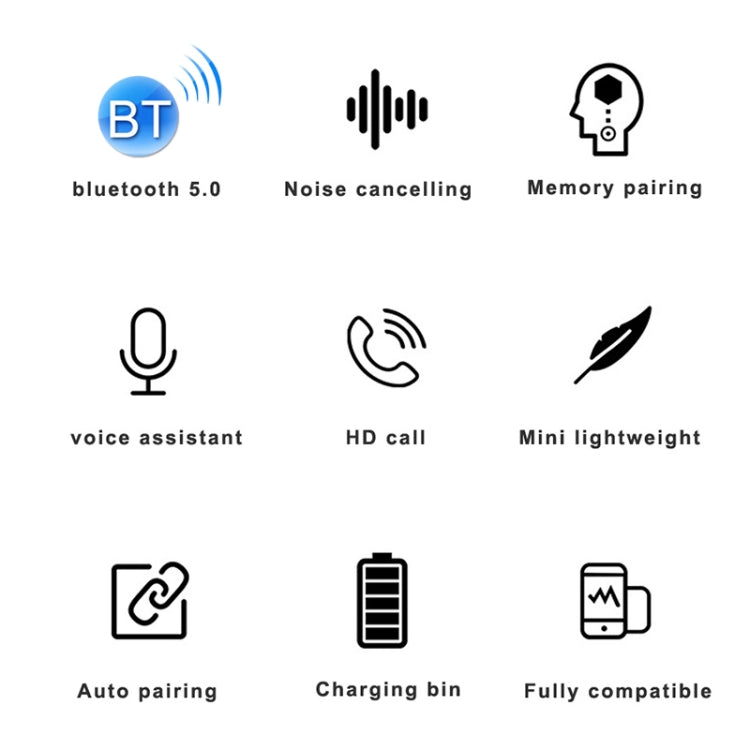 263 TWS CVC8.0 Noise Cancelling Bluetooth Earphone with Charging Box, Support Touch & Three-screen LED Battery Display & Phone Holder & Power Bank & HD Call & Voice Assistant(Black) by bashfashion