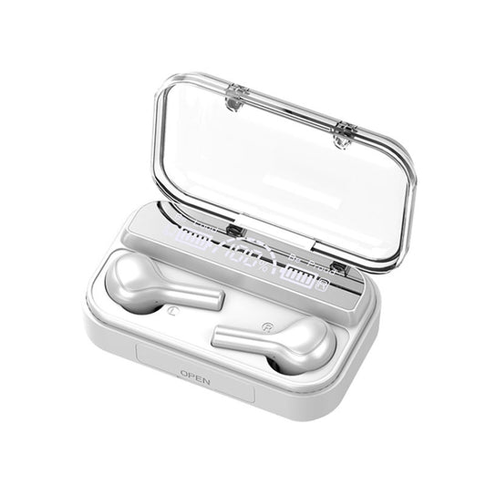 278 TWS External Noise Cancelling Touch Bluetooth Earphone with Charging Box, Support Three-screen Battery Display & Power Bank & Call & Voice Assistant(White) by bashfashion