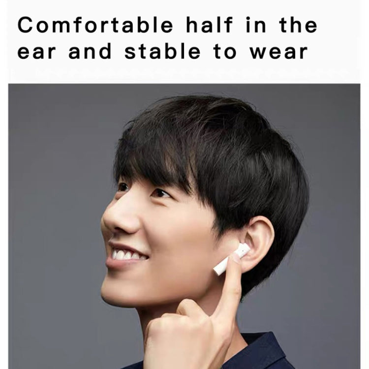 AIR2S TWS Dual Microphone Voice Noise Cancelling Touch Bluetooth Earphone with Charging Box, Support Light Display & Call & Voice Assistant & NFC(White) by bashfashion