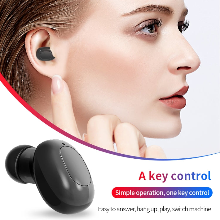 A10 TWS Space Capsule Shape Wireless Bluetooth Earphone with Magnetic Charging Box & Lanyard, Support HD Call & Automatic Pairing Bluetooth(Black) by bashfashion