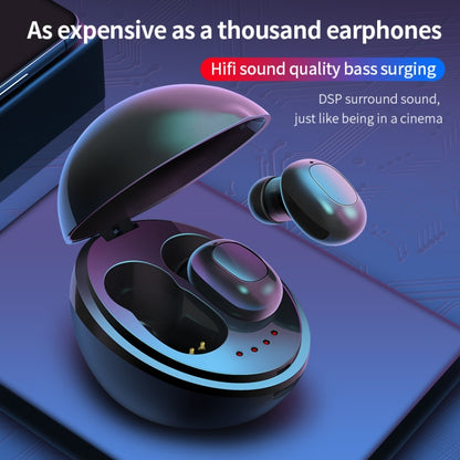 A10 TWS Space Capsule Shape Wireless Bluetooth Earphone with Magnetic Charging Box & Lanyard, Support HD Call & Automatic Pairing Bluetooth(Black) by bashfashion