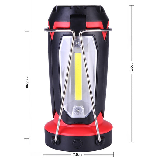 Multifunctional USB Charging Camping Lamp Outdoor Tent Portable Lamp Flashlight Table Lamp (Red) by bashfashion