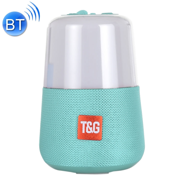 T&G TG168 Portable Wireless Bluetooth V5.0 Stereo Speaker with Handle, Built-in MIC, Support Flashing LED Light & TF Card & U Disk & AUX IN & FM(Cyan) by T&G