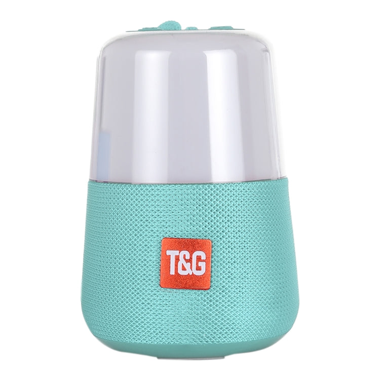 T&G TG168 Portable Wireless Bluetooth V5.0 Stereo Speaker with Handle, Built-in MIC, Support Flashing LED Light & TF Card & U Disk & AUX IN & FM(Cyan) by T&G