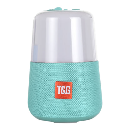 T&G TG168 Portable Wireless Bluetooth V5.0 Stereo Speaker with Handle, Built-in MIC, Support Flashing LED Light & TF Card & U Disk & AUX IN & FM(Cyan) by T&G