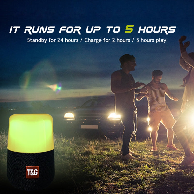 T&G TG168 Portable Wireless Bluetooth V5.0 Stereo Speaker with Handle, Built-in MIC, Support Flashing LED Light & TF Card & U Disk & AUX IN & FM(Cyan) by T&G