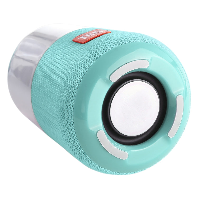 T&G TG168 Portable Wireless Bluetooth V5.0 Stereo Speaker with Handle, Built-in MIC, Support Flashing LED Light & TF Card & U Disk & AUX IN & FM(Cyan) by T&G