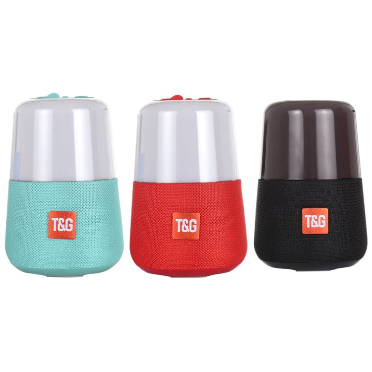 T&G TG168 Portable Wireless Bluetooth V5.0 Stereo Speaker with Handle, Built-in MIC, Support Flashing LED Light & TF Card & U Disk & AUX IN & FM(Cyan) by T&G