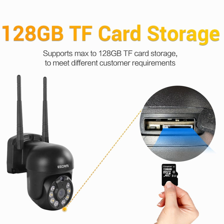 ESCAM WNK610 3.0 Million Pixels Wireless Dome IP Camera, Support Motion Detection & Two-way Audio & Full-color Night Vision & TF Card, AU Plug by ESCAM