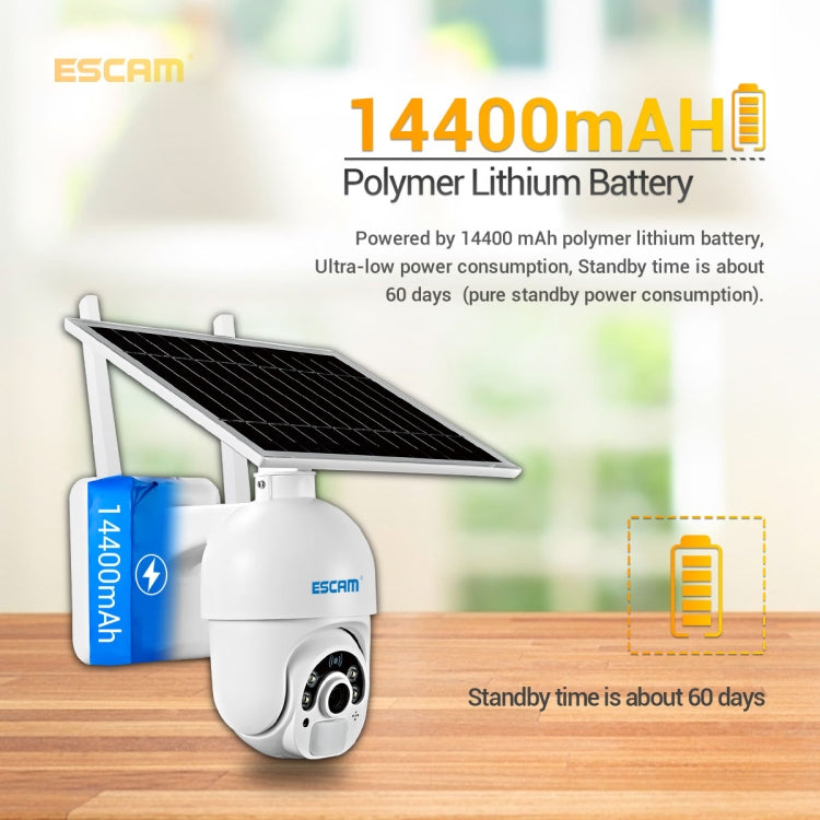 ESCAM QF450 HD 1080P 4G EU Version Solar Powered IP Camera without Memory, Support Two-way Audio & PIR Motion Detection & Night Vision & TF Card by ESCAM