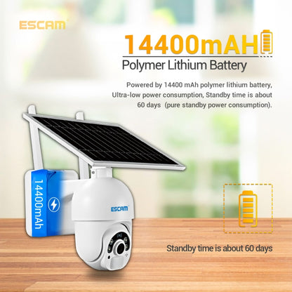 ESCAM QF450 HD 1080P 4G EU Version Solar Powered IP Camera with 64G Memory, Support Two-way Audio & PIR Motion Detection & Night Vision & TF Card by ESCAM