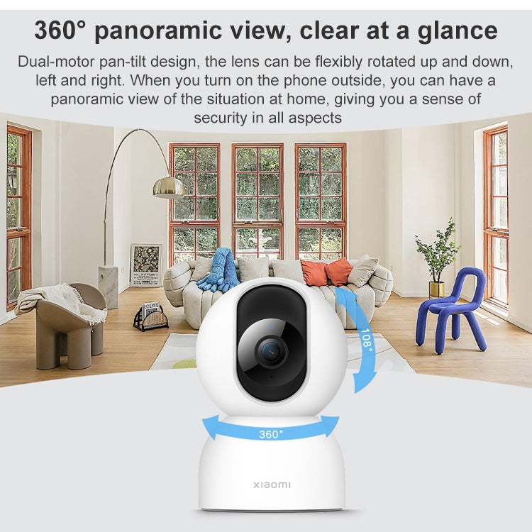 Original Xiaomi Smart Camera 2 PTZ, 360 Degree Panorama 1440P 2.5K Daul Band WiFi Support Micro SD Card, US Plug by Xiaomi
