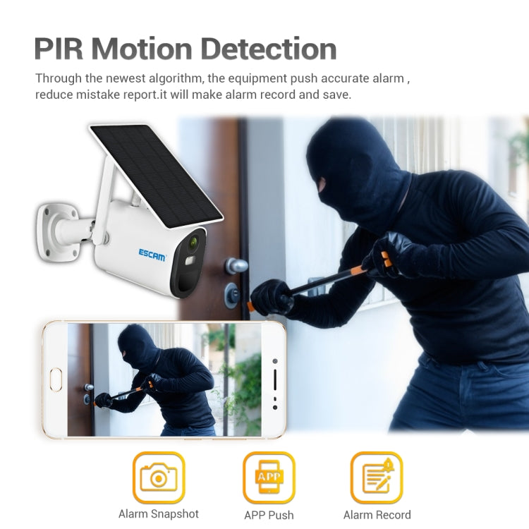 ESCAM QF490 HD 1080P 4G Solar Panel IP Camera, Southeast Asia Version by ESCAM