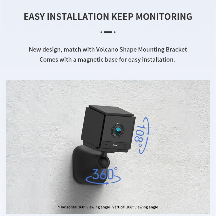 CAMSOY S20 1080P WiFi Wireless Network Action Camera Wide-angle Recorder with Mount (Black) by CAMSOY