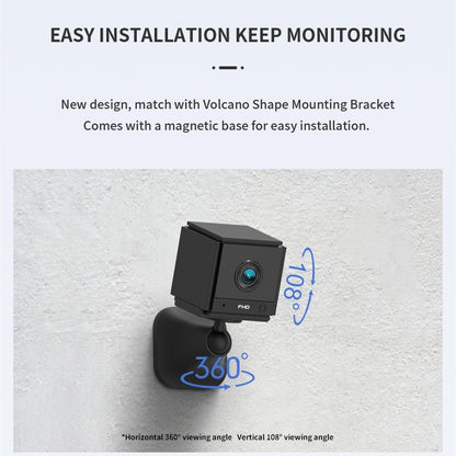 CAMSOY S20 1080P WiFi Wireless Network Action Camera Wide-angle Recorder with Mount (Black) by CAMSOY