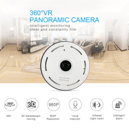 360EyeS EC10-I6 360 Degree HD Network Panoramic Camera with TF Card Slot ,Support Mobile Phones Control(White) by bashfashion