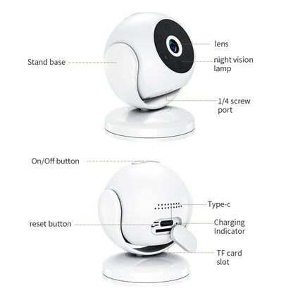 A5 Portable Mini 4K HD Camera Night Vision Home Security Micro Camcorder (White) by bashfashion