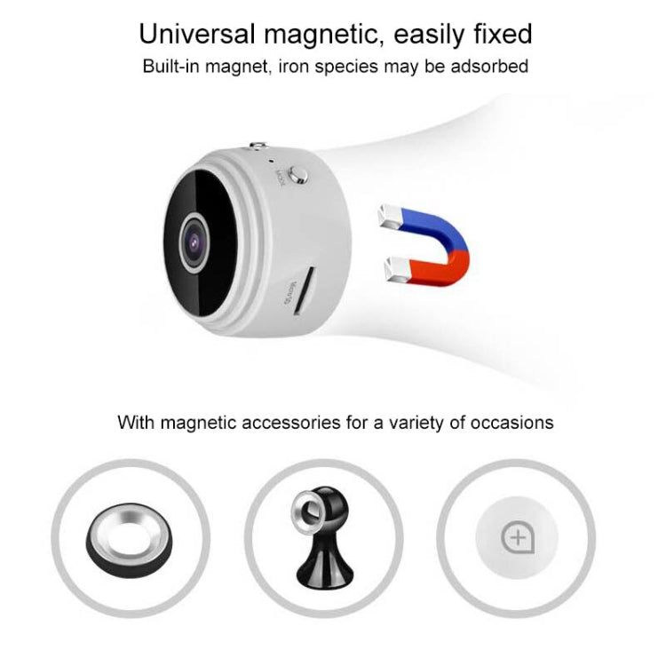 A9 1080P WiFi IP Camera Mini DV(White) by bashfashion