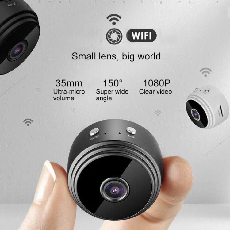 A9 1080P WiFi IP Camera Mini DV(White) by bashfashion