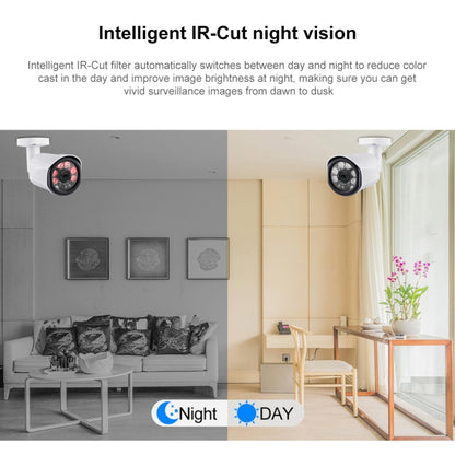 A8B3 / Kit 8CH 1080N Surveillance DVR System and 720P 1.0MP HD Weatherproof Bullet Camera, Support Infrared Night Vision & P2P & Phone Remote Monitor(White) by bashfashion