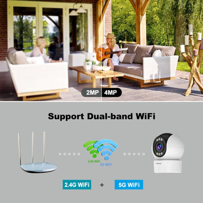 SriHome SH046 4.0 Million Pixels FHD Low Power Consumption Wireless Home Security Camera System (US Plug) by SriHome