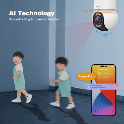 SriHome SH046 4.0 Million Pixels FHD Low Power Consumption Wireless Home Security Camera System (US Plug) by SriHome