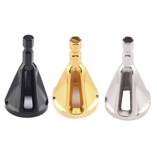 Chamfer Stainless Steel Deburring External Chamfer Tool Hexagonal Handle Three-slot Chamfer (Black) by bashfashion