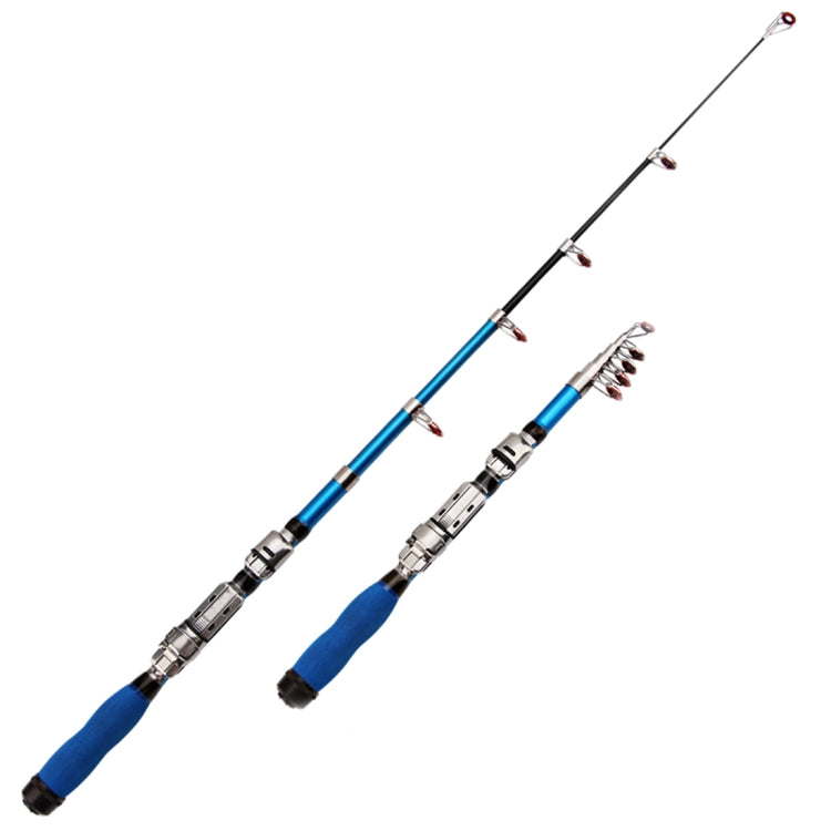 32cm Portable Telescopic Sea Fishing Rod Mini Fishing Pole, Extended Length : 1.5m, Blue Clip Reel Seat by bashfashion