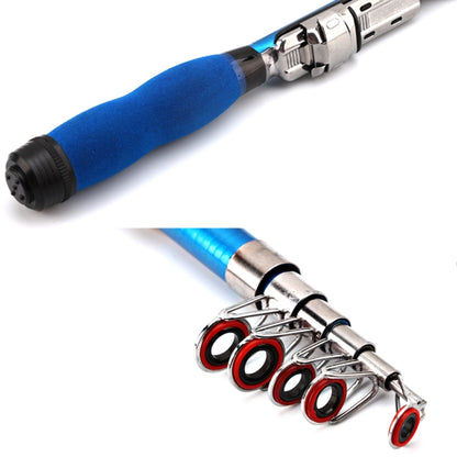 32cm Portable Telescopic Sea Fishing Rod Mini Fishing Pole, Extended Length : 1.5m, Blue Clip Reel Seat by bashfashion