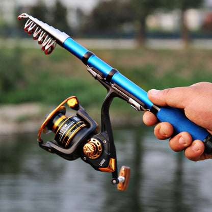 32cm Portable Telescopic Sea Fishing Rod Mini Fishing Pole, Extended Length : 1.5m, Blue Clip Reel Seat by bashfashion